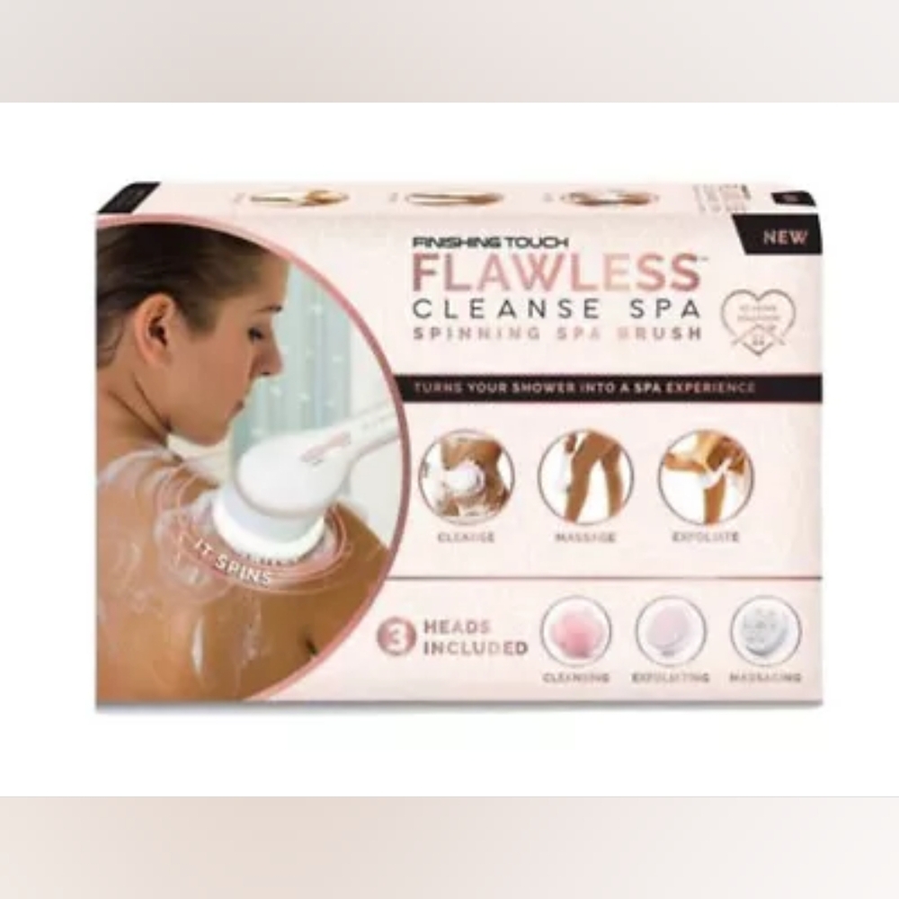 NWT Finishing Touch Flawless Cleanse Spa Spinning Body Brush